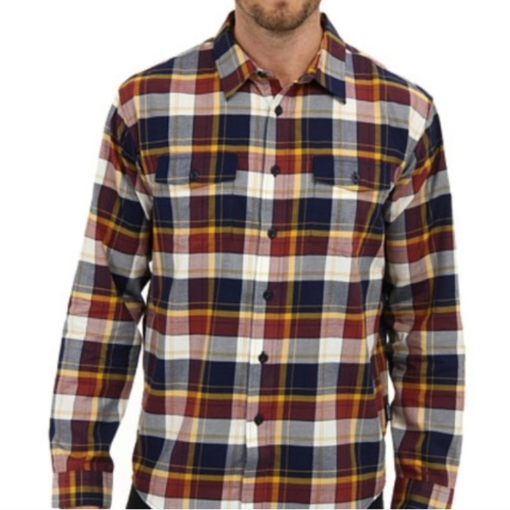 Patagonia Mens Buckshot Long Sleeve Button Down Shirt Sz Small